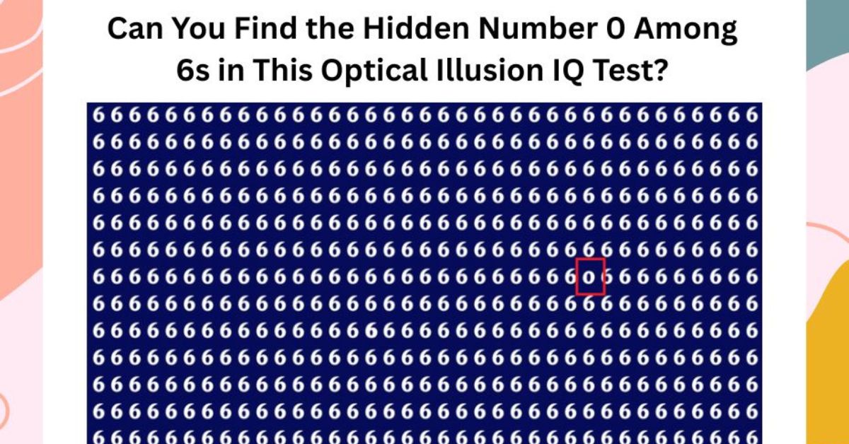 Can You Find the Hidden Number 0 Among 6s in This Optical Illusion IQ Test?