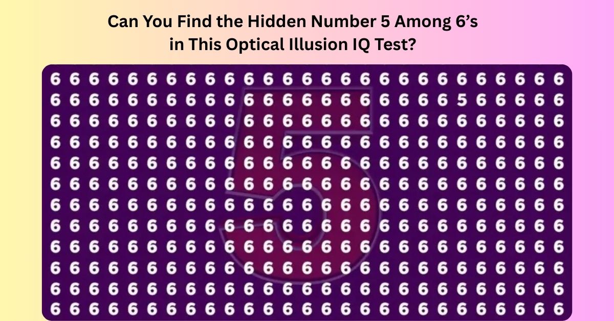 Can You Find the Hidden Number 5 Among 6’s in This Optical Illusion IQ Test