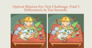 Optical Illusion Eye Test Challenge: 5 Differences in Ten Seconds Can Only Be Found by a Genius