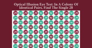 Optical Illusion Eye Test: In A Colony Of Identical Pairs, Find The Single 28