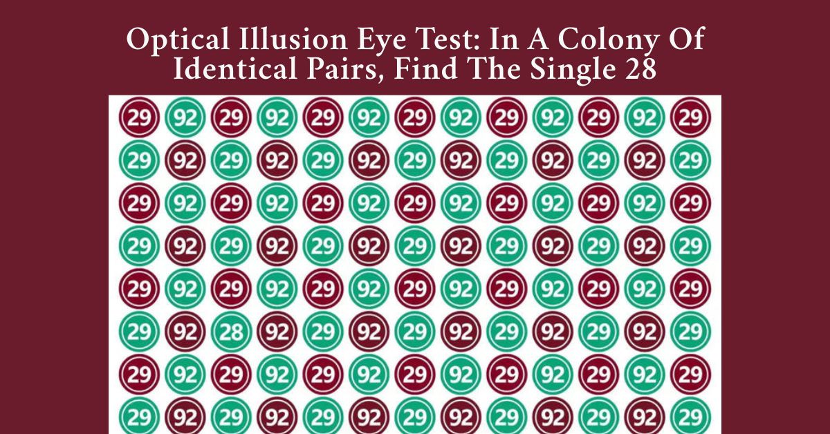 Optical Illusion Eye Test: In A Colony Of Identical Pairs, Find The Single 28